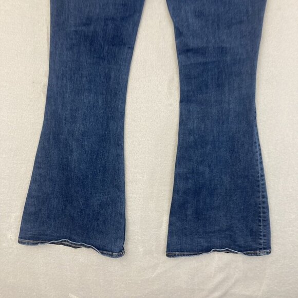 Free People Driftwood Farrah Flare Jeans Womens 28 Blue High Rise Stretch Denim - Picture 12 of 13